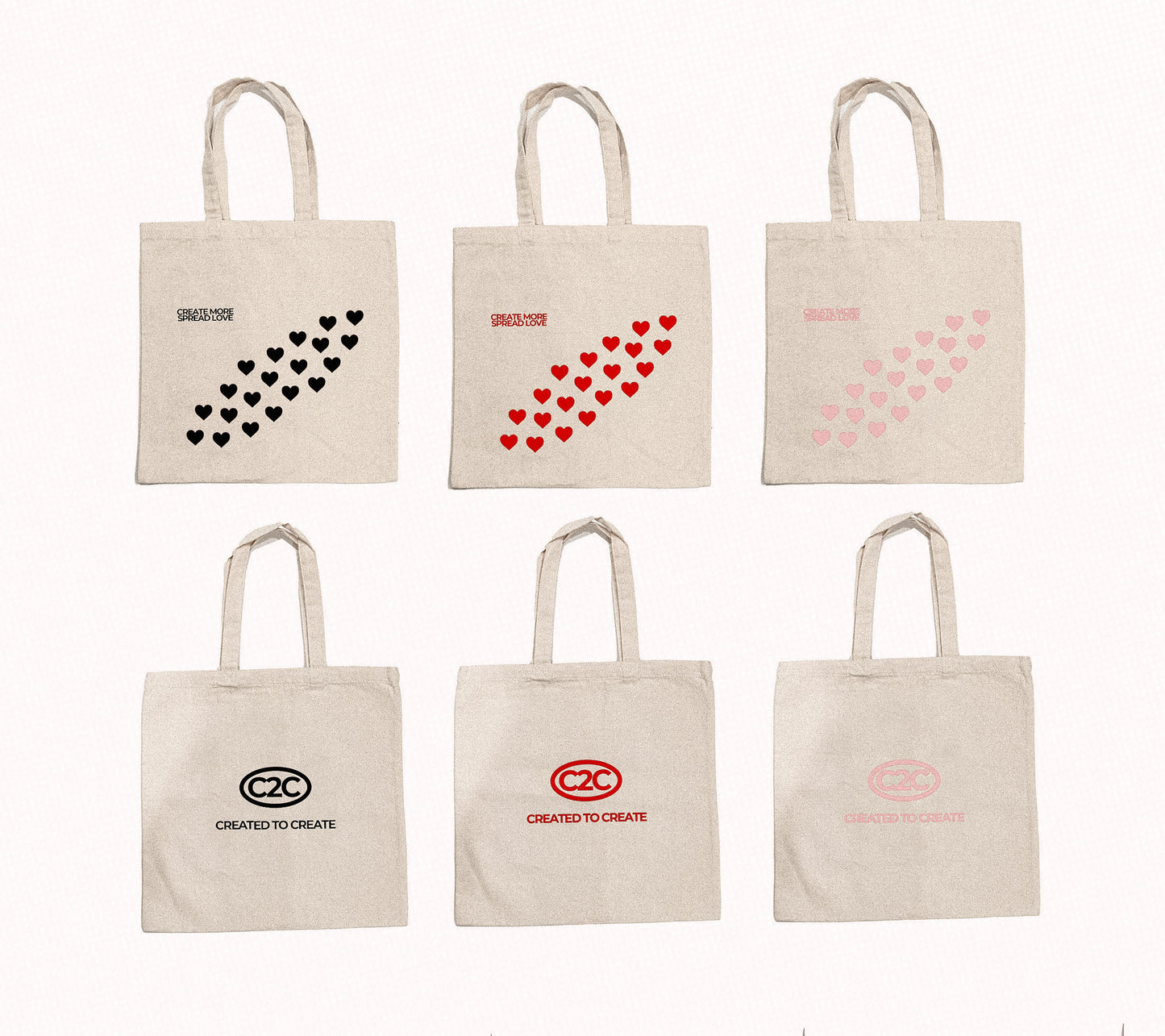 CREATE MORE SPREAD LOVE TOTES