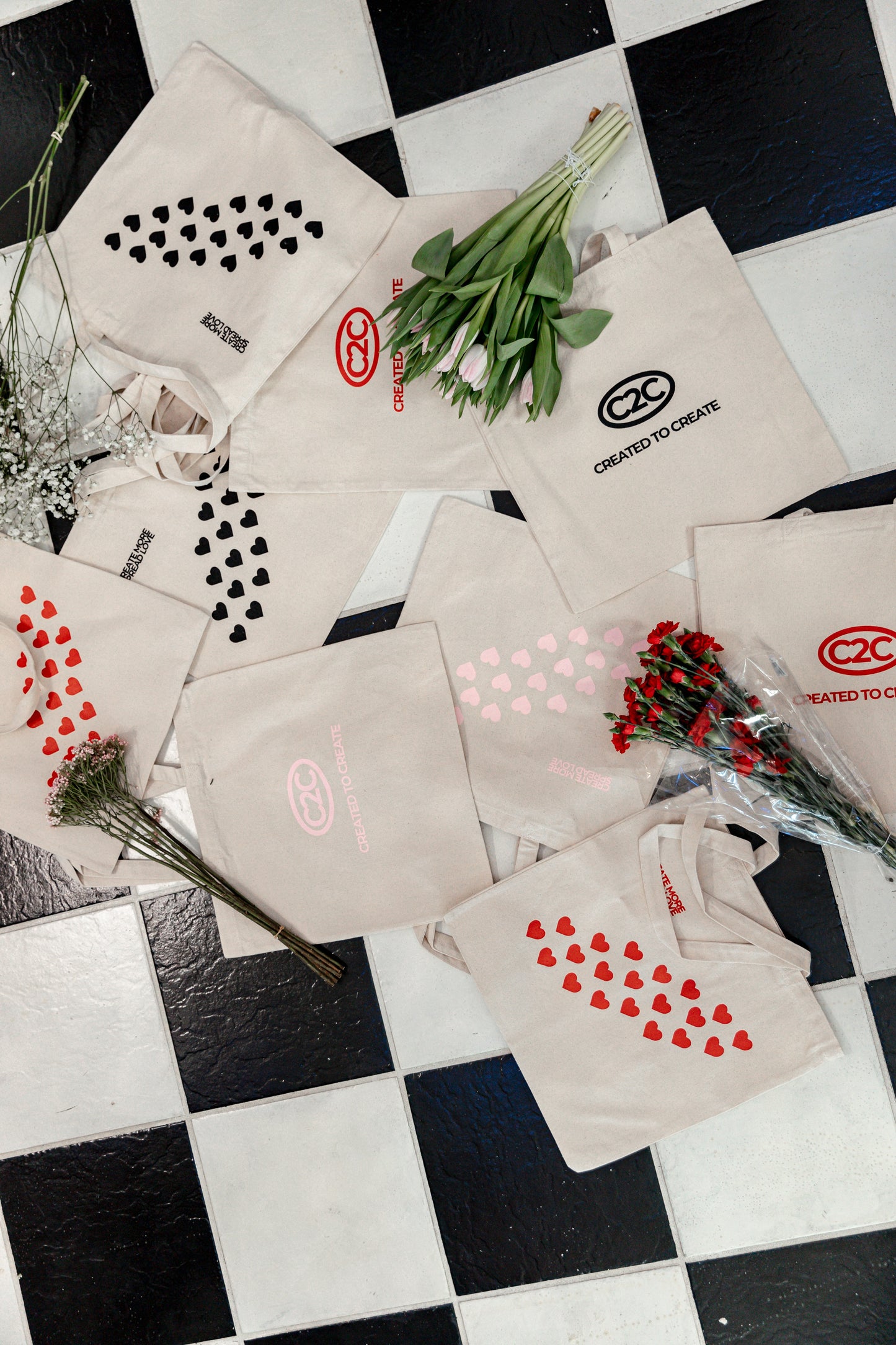 CREATE MORE SPREAD LOVE TOTES